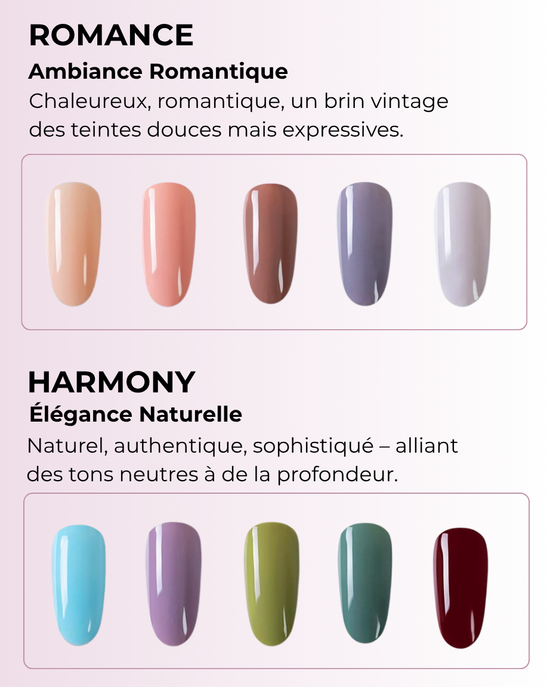 Nuancier des couleurs disponibles